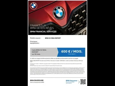BMW X2 sDrive18dA 150ch M Sport DKG7 occasion 2024 - Photo 4