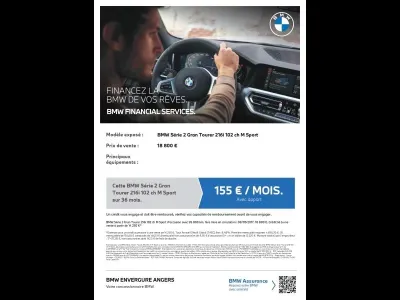 BMW Serie 2 Gran Tourer 216i 102ch M Sport occasion 2017 - Photo 1