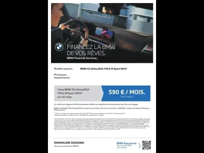 BMW X2 sDrive20iA 170ch M Sport DKG7 occasion 2025 - Photo 2